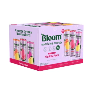Bloom Nutrition Sparkling Energy Drink, Variety, 12 fl oz Cans, 12 Pack