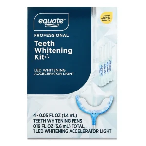 Equate Teeth Whitening Kit (4 Gel Pens + 1 LED Light), Compare to Smile Direct™ Bright On, compare to Smile Direct™ Bright On